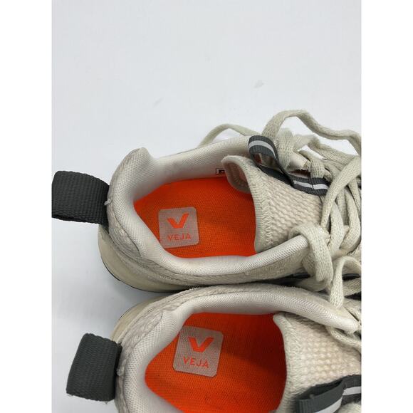 Veja 'Venturi' White Suede And Leather-Trimmed Alveomesh Sneakers Size 7 - Picture 5 of 6